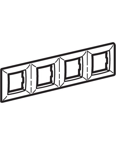 Рамка на 2+2+2+2 модуля (четырехместная), белая (75014W): Рамка четырехместная, Brava в Петрозаводске