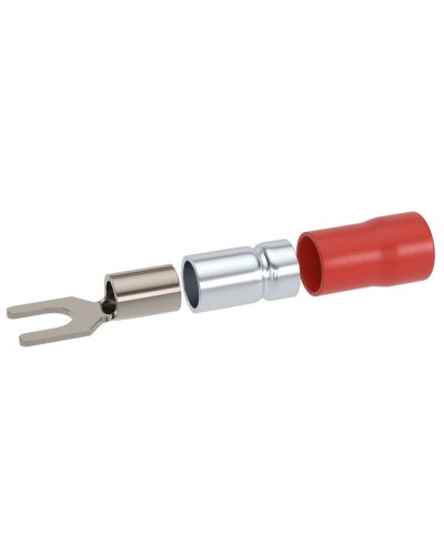 Наконечник вилочный НВИ 0,25-1,5 М3 (D3,2мм) (100 шт) (2A13P-DS-PVC). Наконечник вилочный с изолированным фланцем ПВХ, двойная гильза. ДКС в Петрозаводске