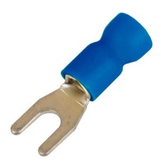 Наконечник вилочный НВИ 1,5-2,5 М8 (D8,4мм) (100 шт) (2B18P-EE-PVC). Наконечник вилочный с изолированным фланцем ПВХ. ДКС