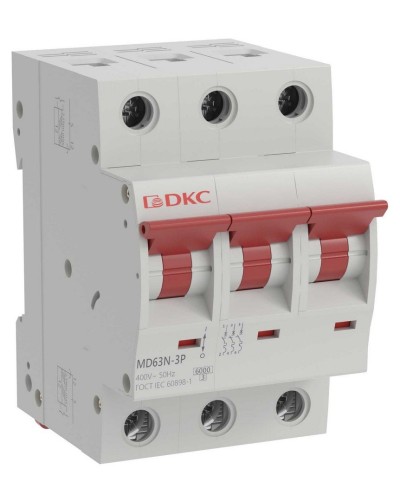 YON max MD63N 3P 10А 6кА C (MD63N-3PC10). Автоматический выключатель. ДКС в Петрозаводске