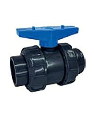 Ecoplast кран шаровый d25 (уплотнение TPV, остальное EPDM) с муфтовым окончанием (49447). Кран шаровый. Экопласт в Петрозаводске
