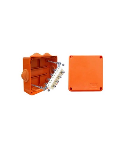 Коробка JBS100 100х100х55, 6 вых., 4P (0,15…4мм²) (43147HF): Коробка монтажная, огнестойкая, без галогена в Петрозаводске