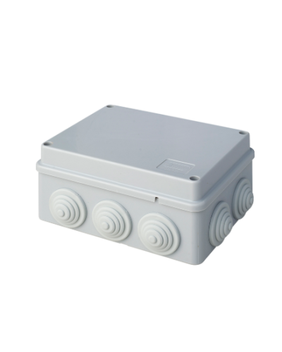 Коробка JBS150 150х110х70, 10 вых., 8P (0,15...2,5мм²) серая (43019HF-GR). Коробка монтажная, огнестойкая, без галогена. Экопласт в Петрозаводске