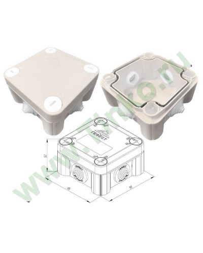 КМ-1010(П)-IP55. Коробка монтажная. Гефест в Петрозаводске