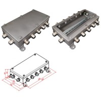 КМ IP66-1530, 12 вводов, нержавейка. Коробка монтажная электротехническая. Гефест