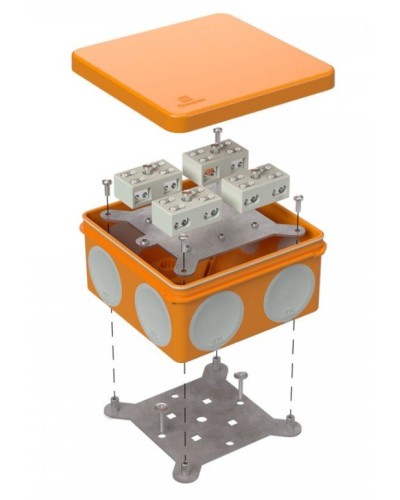 Коробка огнестойкая 100х100х50 (60-0300-FR6.0-4-8-Р Е15-Е60). Коробка огнестойкая для открытой установки. Промрукав в Петрозаводске