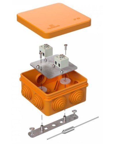 Коробка огнестойкая 80х80х40 (40-0210-FR1.5-4-П). Коробка огнестойкая для открытой установки. Промрукав в Петрозаводске
