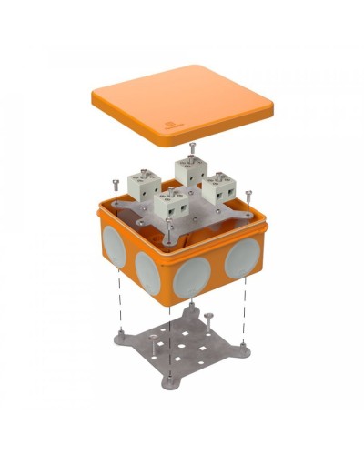 Коробка огнестойкая 100х100х50 (60-0300-FR2.5-8). Коробка огнестойкая для открытой установки. Промрукав в Петрозаводске