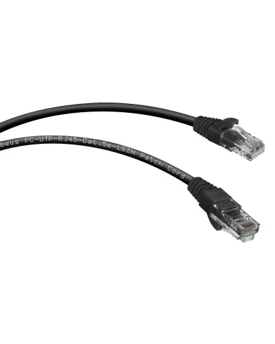 PC-UTP-RJ45-Cat.5e-1m-BK-LSZH (9537c), чёрный. Патч-корд медный. CABEUS в Петрозаводске