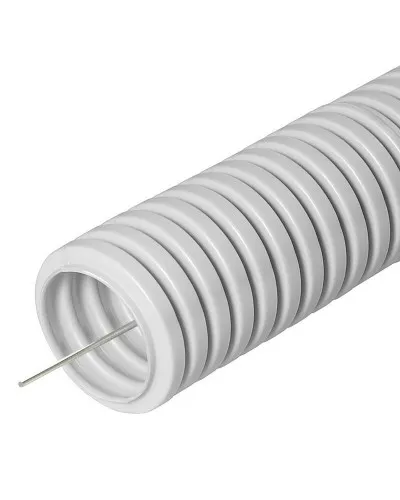 FCPL-20-PVC-100-1-GY (11228c): Труба гофрированная гибкая, лёгкая с протяжкой в Петрозаводске
