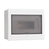 Корпус ЩРВ-П 9 модулей IP41 встраиваемый прозрачная дверь (31052DEK). Корпус пластиковый. DEKraft