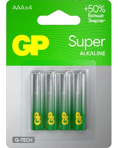GP Super Alkaline 15A AA (GP 15AA21-2CRSBC4), упак. 4 шт. БЛИСТЕР. Алкалиновые батарейки. GP Batteries в Петрозаводске