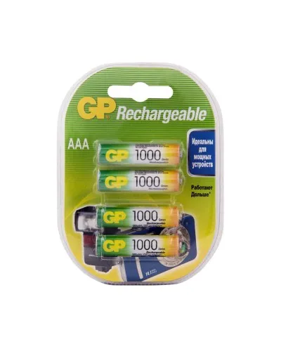 GP 100AAAHC AAA (GP 100AAAHC-2DECRC4), упак. 4 шт.. Перезаряжаемые аккумуляторы. GP Batteries в Петрозаводске