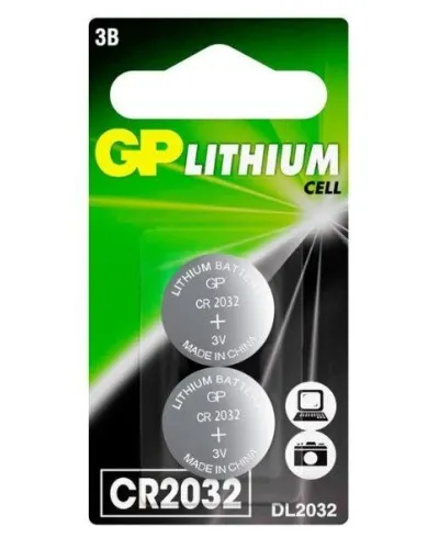 GP Lithium CR2032 (GP CR2032-2CRU2), упак. 2 шт. БЛИСТЕР. Литиевые дисковые батарейки. GP Batteries в Петрозаводске