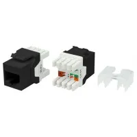 KJ8-8P8C-C6A-180-BK. Вставка Keystone Jack RJ-45. Hyperline