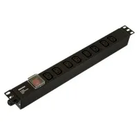 SHE19-8IEC-S-CB. Блок розеток 19. Hyperline