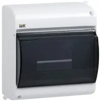 Корпус пластиковый КМПн 2/6 IP30 белый KREPTA 3 (MKP42-N-06-30-09). Щиток модульный с прозрачной дверцей, настенный. IEK