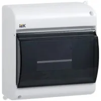 Корпус пластиковый КМПн 2/4 IP30 белый KREPTA 3 (MKP42-N-04-30-12). Щиток модульный с прозрачной дверцей, настенный. IEK