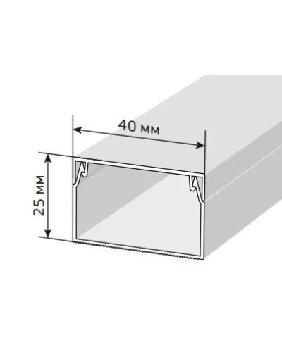 Короб 40х25 ЭЛЕКОР (CKK10-040-025-1-K01). Кабель-канал с двойным замком. IEK в Петрозаводске
