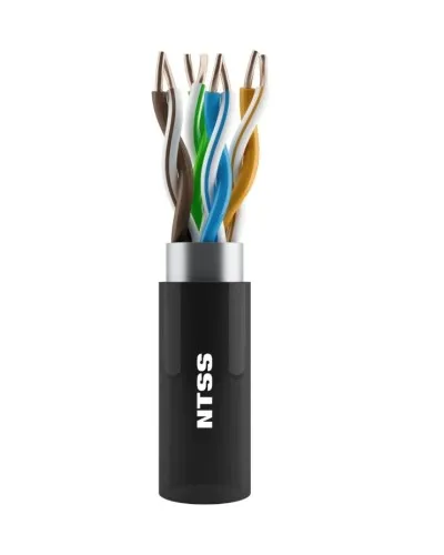 NTSS-OUT-UTP4-5Е-PE-BL кат.5E UTP 4 пары 24AWG PE внешний 305м черный. Кабель «витая пара» (LAN) для структурированных систем связи. NTSS в Петрозаводске