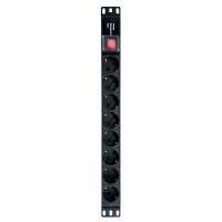 NTSS-PDU-DA2030 гор.размещ. 8xSchuko базовые 16A клеммная колодка. Блок розеток 19. NTSS