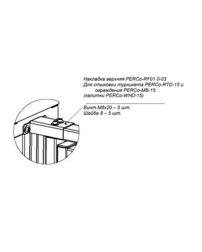 PERCo-RF01 0-03. Накладка верхняя. PERCo в Петрозаводске