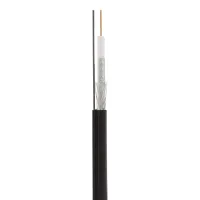 RG-11U, 75 Ом, CCS/Al/Al 83% + ТРОС*1 (бухта 305 м), черный OUTDOOR (01-3021). Кабель коаксиальный радиочастотный. Rexant