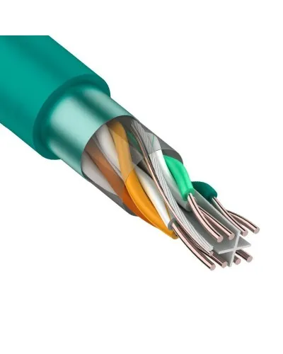 F/UTP, CAT 6, нг(А)-LSLTx, 4х2х0,575мм, 23AWG, INDOOR, SOLID, зеленый, 305м REXANT (01-0171). Кабель «витая пара» (LAN) для структурированных систем связи. Rexant в Петрозаводске