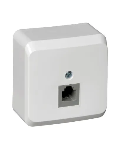 Этюд розетка RJ11 1-местная, о/у, белый (TELA-001B). Розетка телефонная. Systeme Electric в Петрозаводске