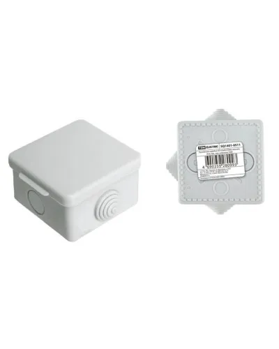 Коробка ОП 65х65х50мм, крышка, IP54, 4вх (SQ1401-0511). Распаячная коробка. TDM ЕLECTRIC в Петрозаводске