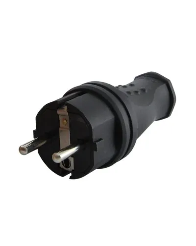 Вилка прямая 2Р+РЕ 16А 250В IP44 (SQ0612-0031). Вилка прямая каучук. TDM ЕLECTRIC в Петрозаводске