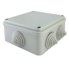 Коробка ОП 100х100х50мм, крышка на винтах, IP55, 6 вх. (SQ1401-1234). Распаячная коробка. TDM ЕLECTRIC