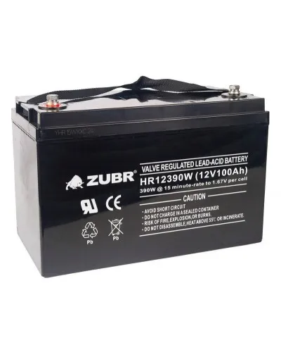 ZUBR HR 12390W (12V, 110Ah). Аккумулятор герметичный свинцово-кислотный. ZUBR в Петрозаводске