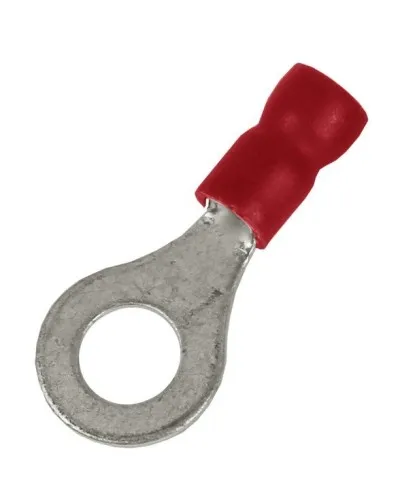 Наконечник НКИ 0,25-1,5 М10 (D10,5мм) с отверстием под винт (100 шт) (2A10P-EE-PVC). Наконечник с отверстием под винт и изолированным фланцем ПВХ. ДКС в Петрозаводске