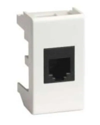 Розетка RJ-45 Viva 1 модуль белая (45038): Розетка компьютерная с одним разъёмом в Петрозаводске