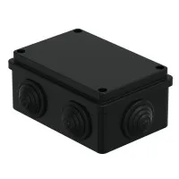 Коробка JBS120 120х80х50, 6 вых., IP55, черная (44008BL-1). Коробка монтажная. Экопласт