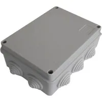 Коробка JBS300 300х250х120, 12вых, IP65, серая (44030HF). Коробка монтажная, огнестойкая, без галогена. Экопласт