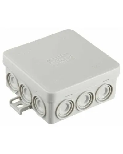Коробка JBL085 85х85х38, 12 вых., 6P (0,15-4мм²) серая (43655HF-GR). Коробка монтажная, огнестойкая, без галогена. Экопласт в Петрозаводске
