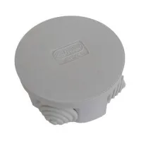 Коробка 3001 D70x36, 4 вых, IP55, серая (44001HF). Коробка монтажная. Экопласт
