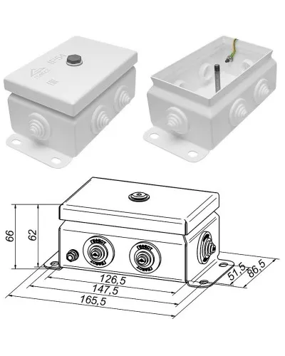КМ IP55-0812 (без DIN рейки). Коробка монтажная электротехническая. Гефест в Петрозаводске