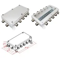 КМ IP66-1530, 12 вводов. Коробка монтажная электротехническая. Гефест