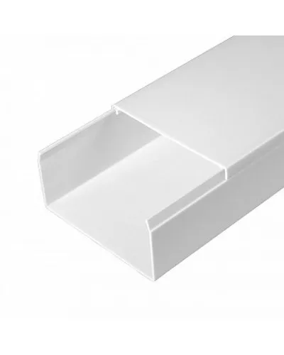 Короб 80х40 (Промрукав) (PR.0580401). Кабель-канал с двойным замком белый 80х40. Промрукав в Петрозаводске