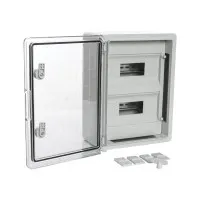ЩРН-24 IP65 Корпус пластиковый распределительный прозрачная дверь 400х300х170 (PR08.26503). Корпус пластиковый. Промрукав