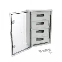 ЩРН-60 IP65 Корпус пластиковый распределительный прозрачная дверь 600х400х200 (PR08.26505). Корпус пластиковый. Промрукав